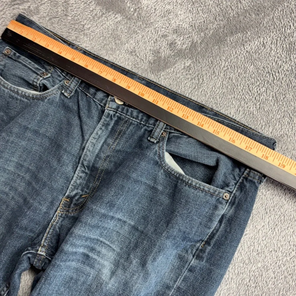 Levi's 514 Straight Fit Jeans Mens 38x30 Blue Good Zip Fly Denim